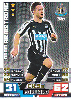 Adam Armstrong Newcastle United 2014/15 Topps Match Attax #47